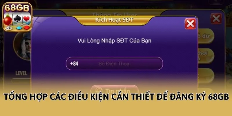 Tổng hợp các điều kiện cần thiết để đăng ký 68GB